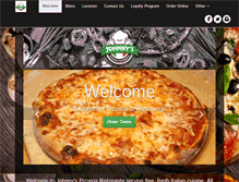 Tablet Screenshot of johnnyspizzeriaristorante.com